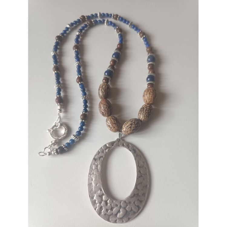 Grand collier Lapis Lazuli "Droiture et intuition"