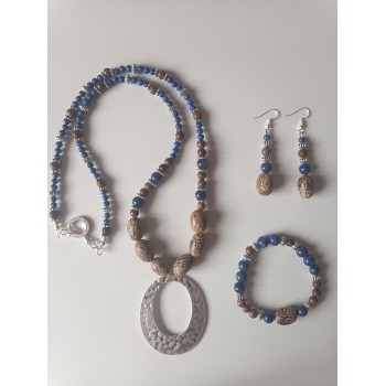 Grand collier Lapis Lazuli "Droiture et intuition"