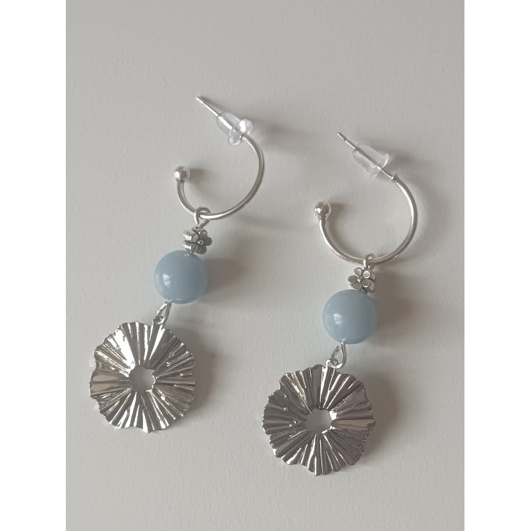 Boucles d'oreilles Angélite "Paix et élévation" Boucles d'oreilles Angélite "Paix et élévation"