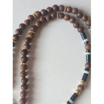 Grand collier Fleur de Lotus - Graine de vie "Pureté et résilience"