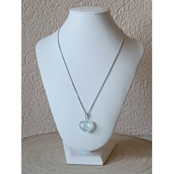 Petit coeur Topaze bleu "Joie et confiance"
