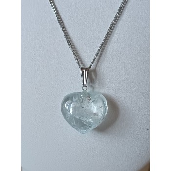 Petit coeur Topaze bleu "Joie et confiance"