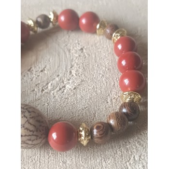 Bracelet Jaspe rouge "Terre d'abondance"