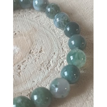 Bracelet Agate Mousse "Nature et vitalité"