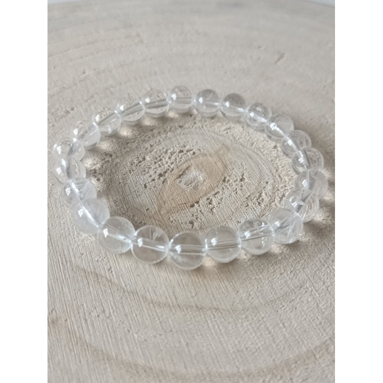 Bracelet Cristal de roche "Lumière et purification" Bracelet Cristal de roche "Lumière et purification"
