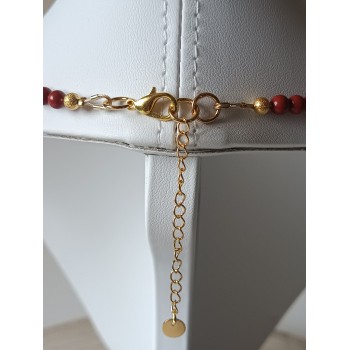 Collier Jaspe rouge "Ancrage et dynamisme"