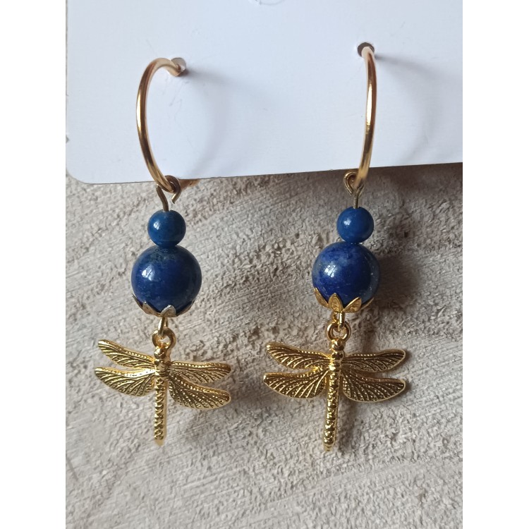 Boucles d'oreilles Lapis Lazuli "Ouverture" Boucles d'oreilles Lapis Lazuli "Ouverture"