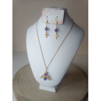 Collier Ange Améthyste "Sagesse et sérénité"