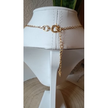 Collier Papillon "Féminin Sacré" Pierres de Lune Orange et Blanche