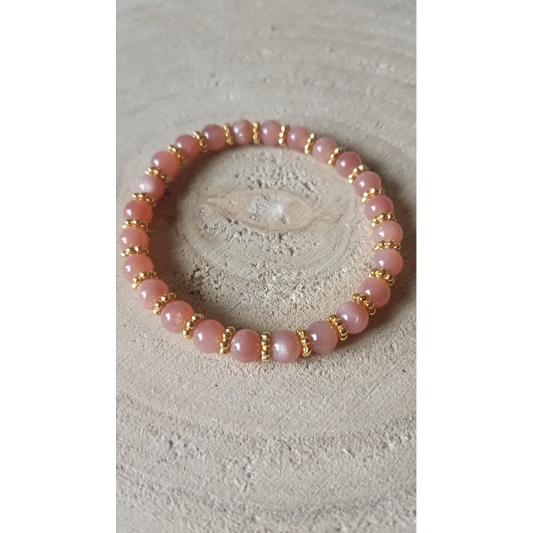 Bracelet "Féminin sacré" - Pierre de Lune Orange Bracelet "Féminin sacré" - Pierre de Lune Orange
