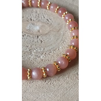 Bracelet "Féminin sacré" - Pierre de Lune Orange