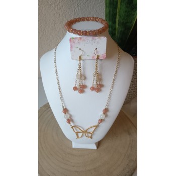 Bracelet "Féminin sacré" - Pierre de Lune Orange