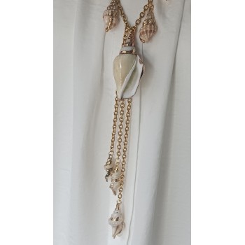 Collier-sautoir "Esprit de l'eau" Coquillages