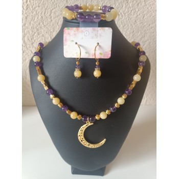 Collier "Lune rousse" - Méditation angélique