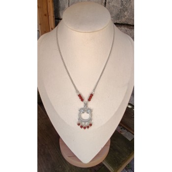 Boucles d'oreilles "Jardin aux oiseaux" - Jaspe rouge