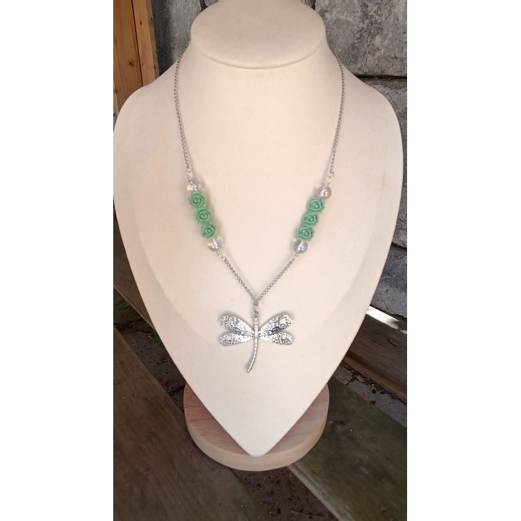 Collier Libellule d'argent - Angel aura