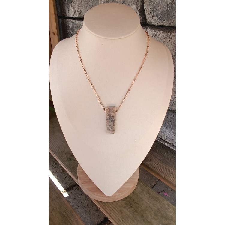 collier "Cohésion et harmonie" - Corail fossilisé