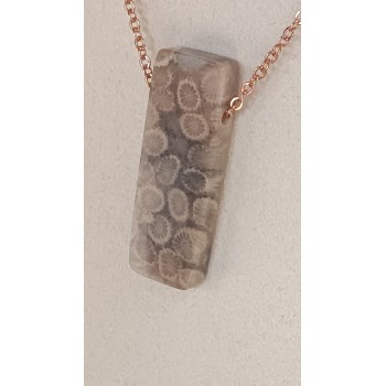 collier "Cohésion et harmonie" - Corail fossilisé