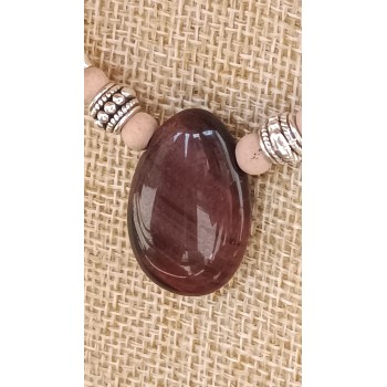 Amulette "Ancrage et combativité" - Oeil de taureau-Noisetier