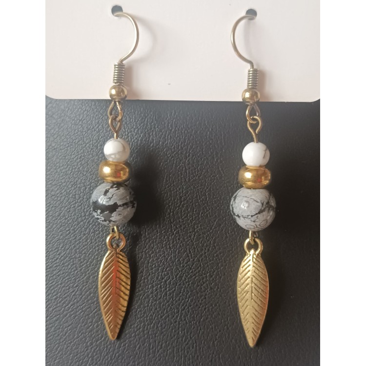 Boucles d'oreilles "Pureté et tranquilité"